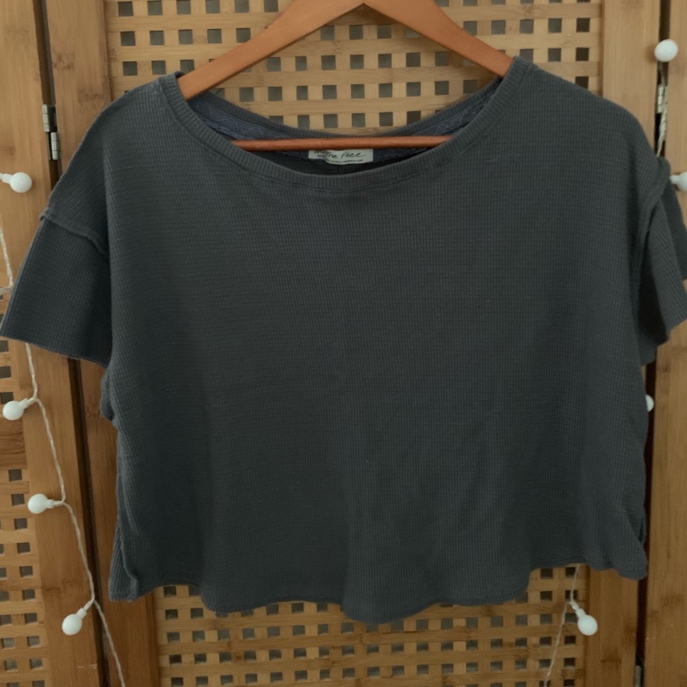 free people cropped tee